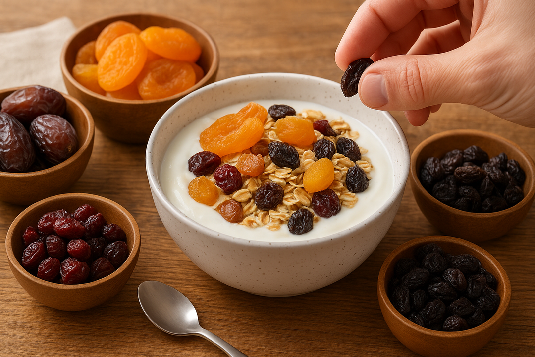 Ontbijten met gedroogd fruit